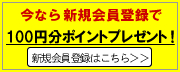 新規会員登録で100円分プレゼント！